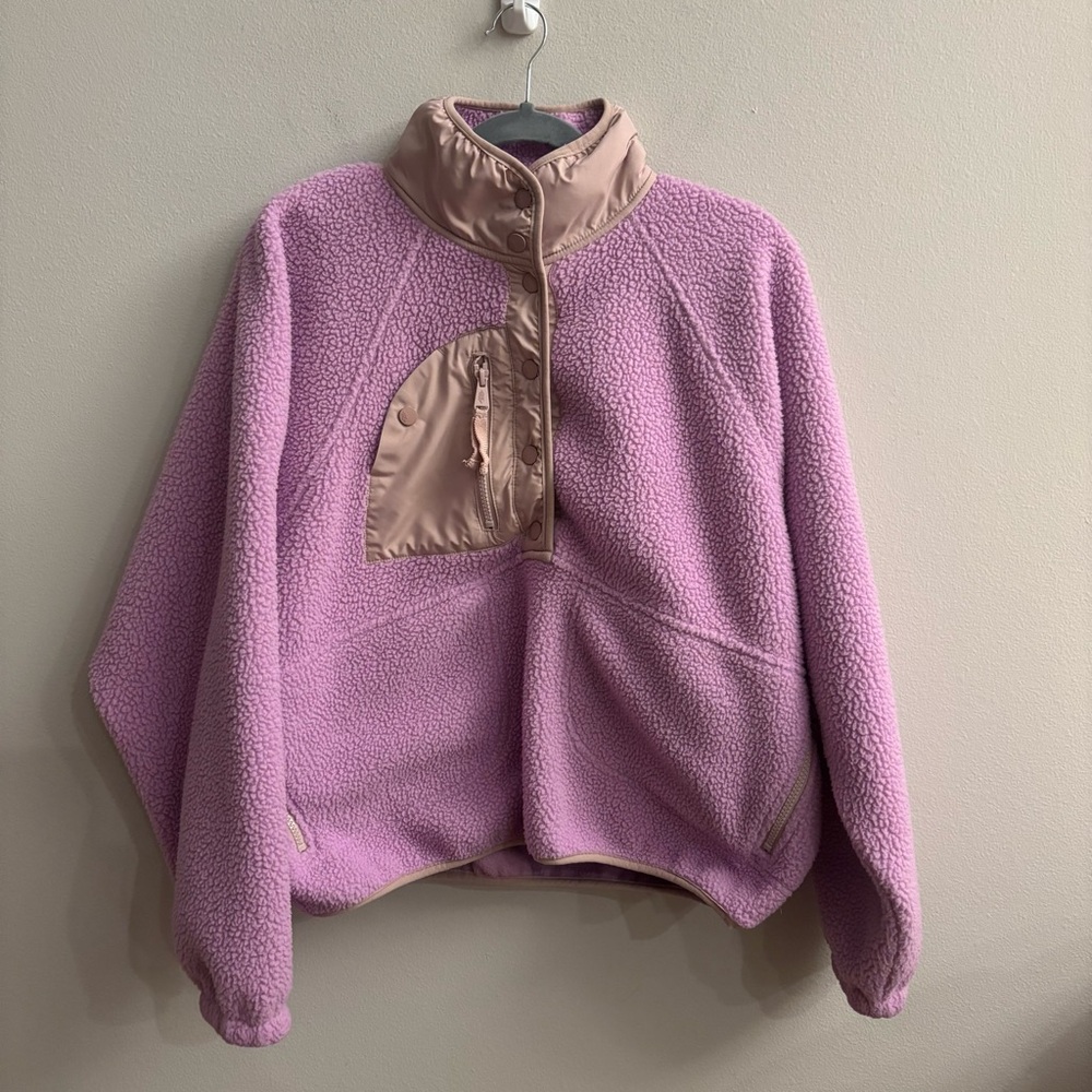 Free People Movement Hit The Slopes Pullover Bubble Tea Size Medium - Picture 3 of 15